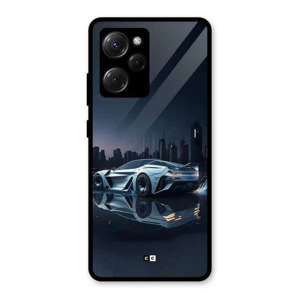 Car of Future Glass Back Case for Poco X5 Pro