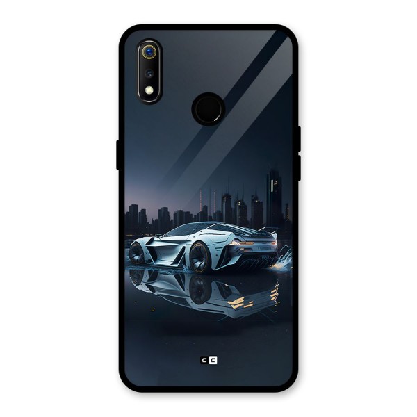 Car of Future Glass Back Case for Realme 3