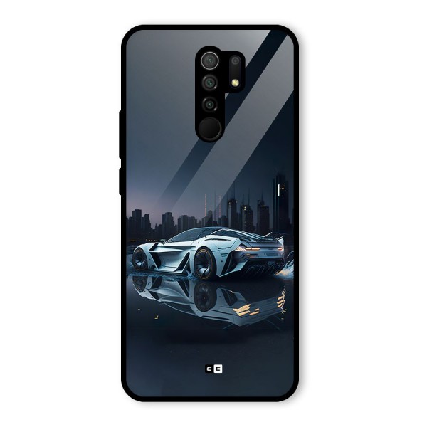 Car of Future Glass Back Case for Redmi 9 Prime