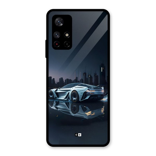 Car of Future Glass Back Case for Redmi Note 11T 5G