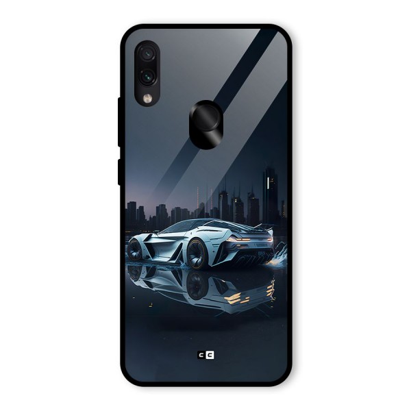 Car of Future Glass Back Case for Redmi Note 7