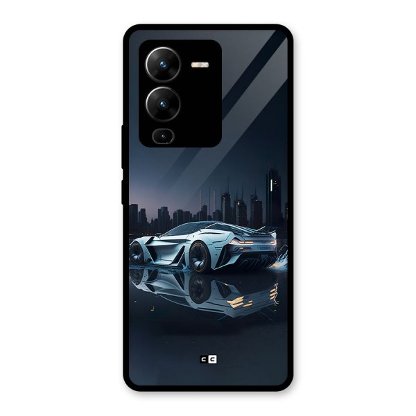 Car of Future Glass Back Case for Vivo V25 Pro