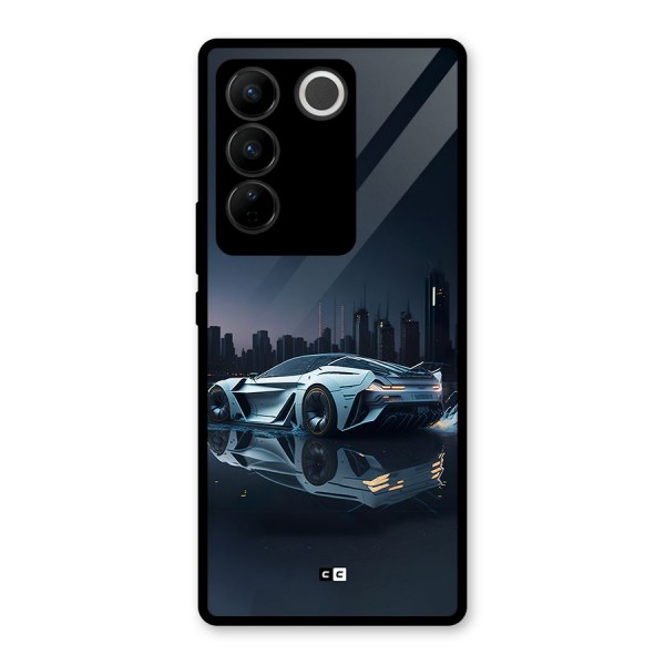 Car of Future Glass Back Case for Vivo V27 Pro