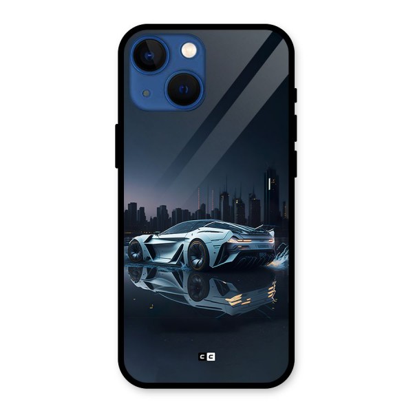 Car of Future Glass Back Case for iPhone 13 Mini