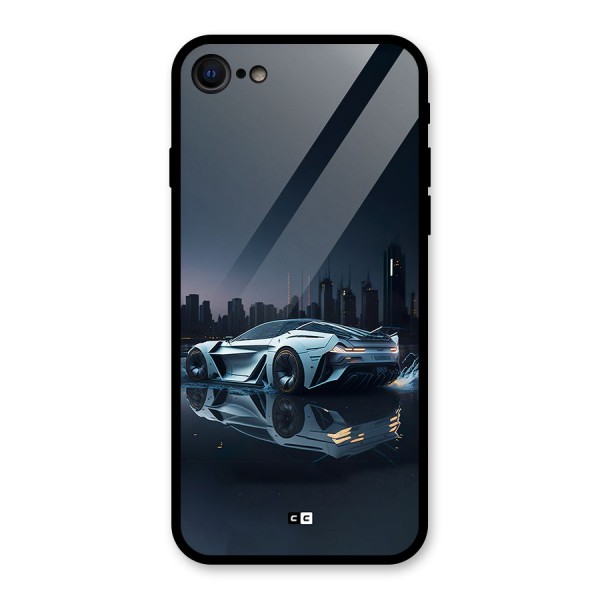 Car of Future Glass Back Case for iPhone SE 2020