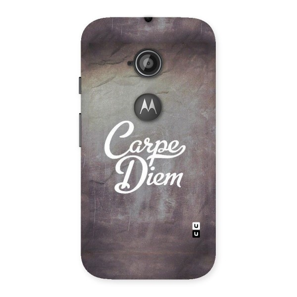 Carpe Diem Rugged Back Case for Moto E 2nd Gen