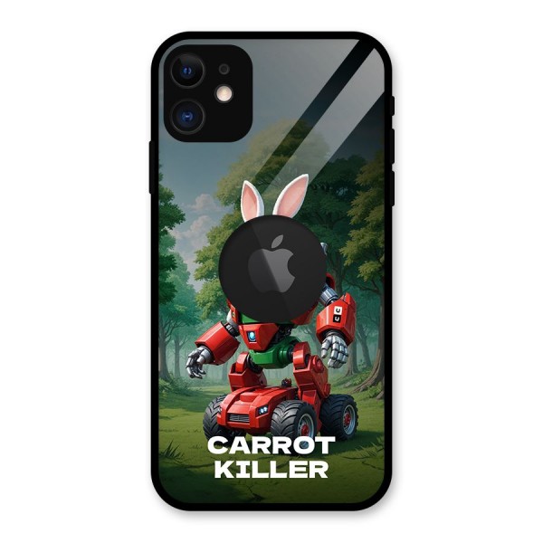 Carrot Killer Glass Back Case for iPhone 11 Logo Cut