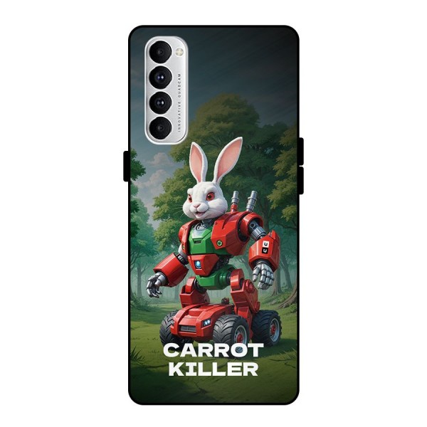 Carrot Killer Metal Back Case for Oppo Reno4 Pro