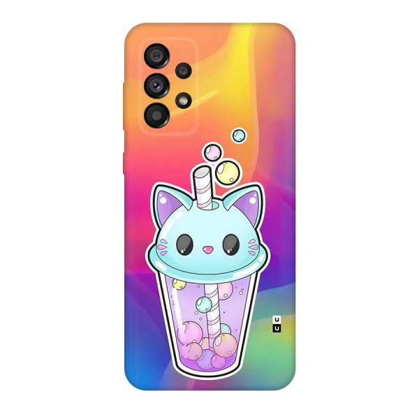 Cat Drink Back Case for Galaxy A73 5G