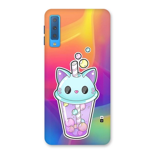 Cat Drink Back Case for Galaxy A7 (2018)