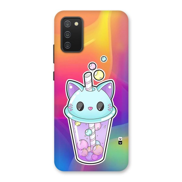 Cat Drink Back Case for Galaxy F02s