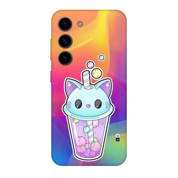 Cat Drink Back Case for Galaxy S23