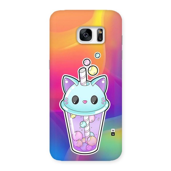 Cat Drink Back Case for Galaxy S7 Edge