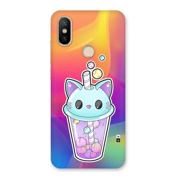 Cat Drink Back Case for Mi A2