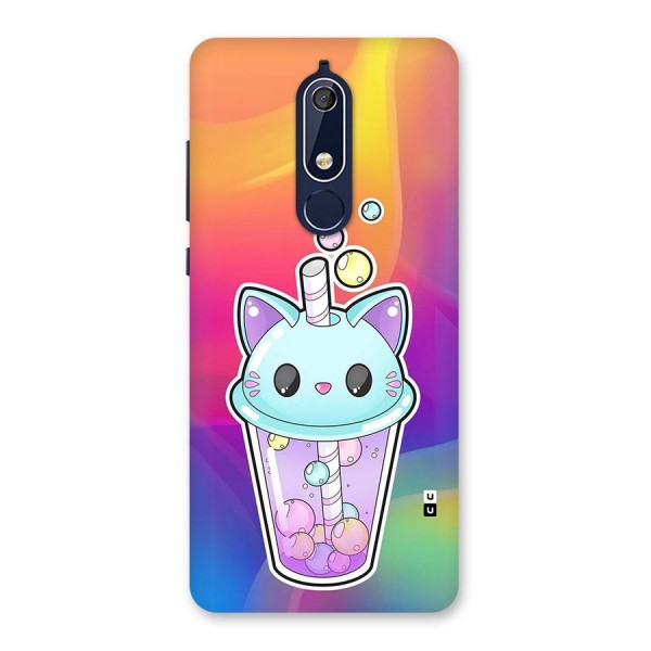 Cat Drink Back Case for Nokia 5.1