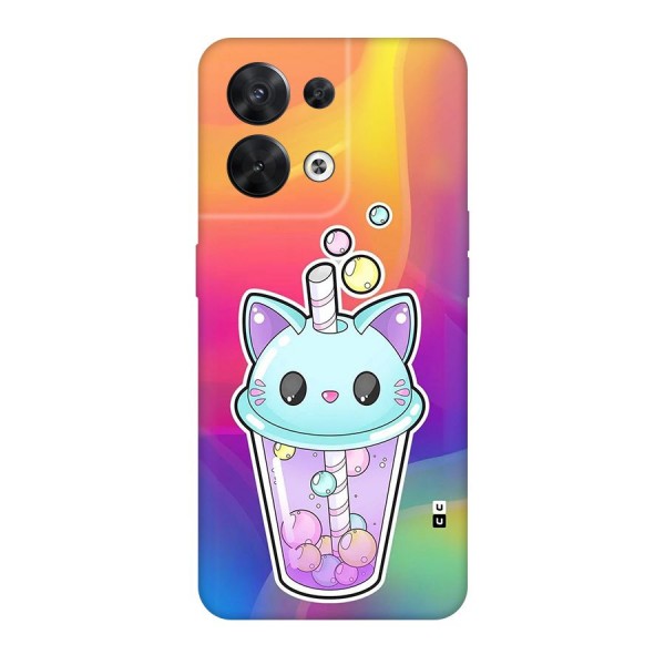 Cat Drink Back Case for Oppo Reno8 5G