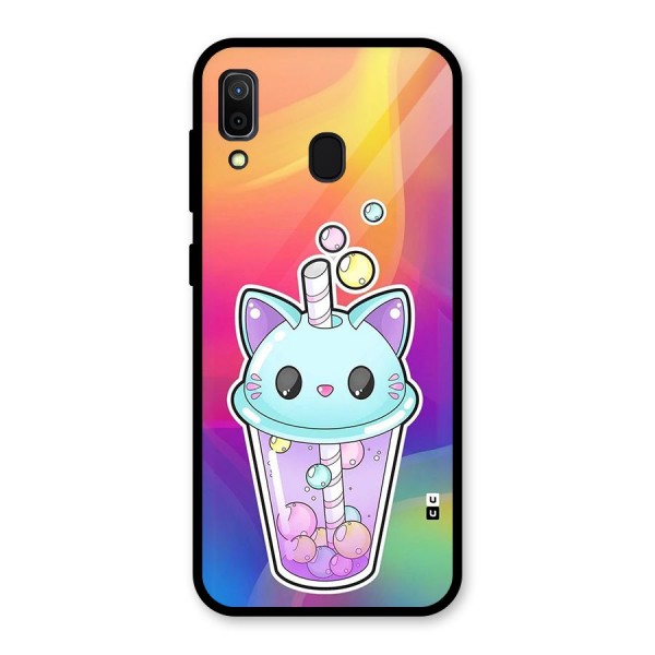 Cat Drink Glass Back Case for Galaxy A30