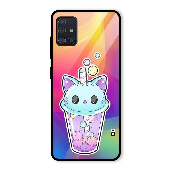 Cat Drink Glass Back Case for Galaxy A51