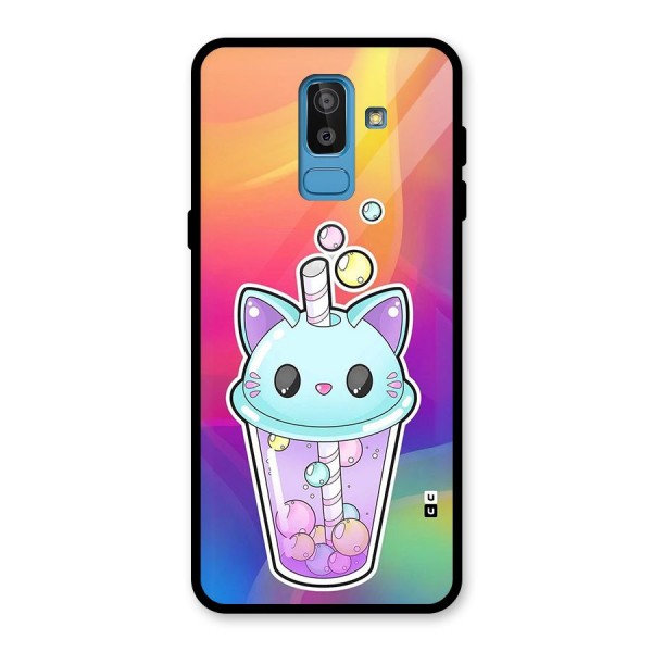 Cat Drink Glass Back Case for Galaxy J8