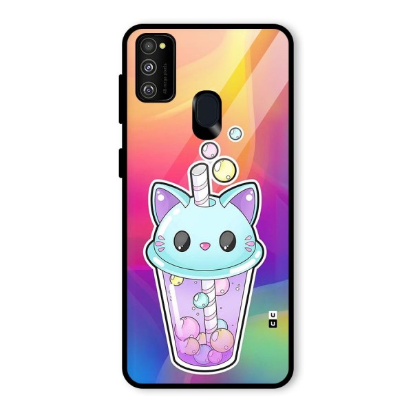 Cat Drink Glass Back Case for Galaxy M21