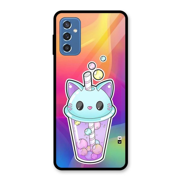 Cat Drink Glass Back Case for Galaxy M52 5G