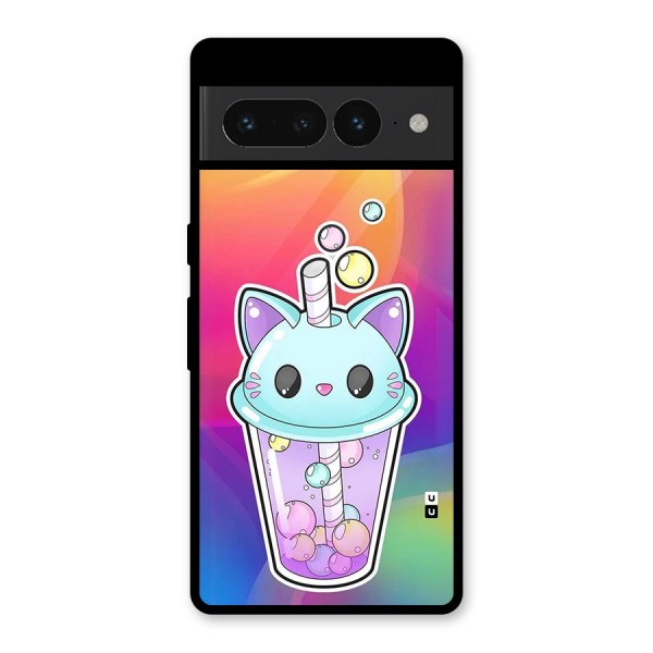 Cat Drink Glass Back Case for Google Pixel 7 Pro