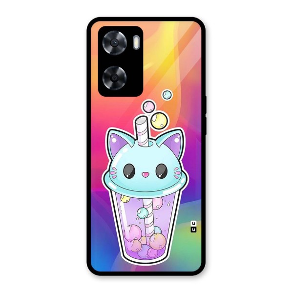 Cat Drink Glass Back Case for Oppo A57 2022