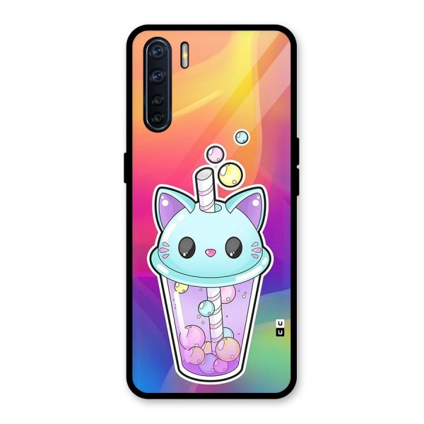 Cat Drink Glass Back Case for Oppo F15