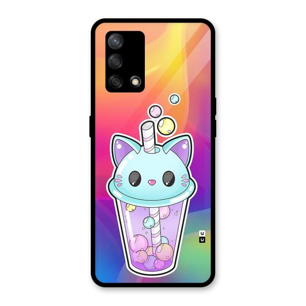 Cat Drink Glass Back Case for Oppo F19