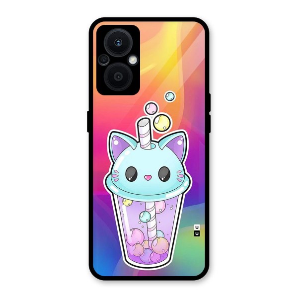 Cat Drink Glass Back Case for Oppo F21s Pro 5G