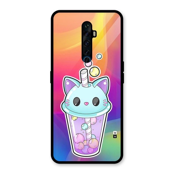 Cat Drink Glass Back Case for Oppo Reno2 F