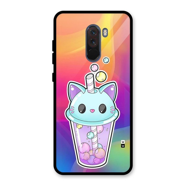 Cat Drink Glass Back Case for Poco F1