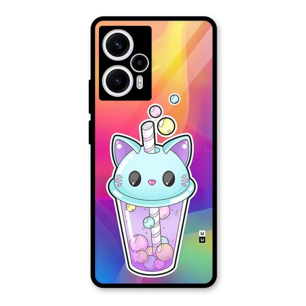 Cat Drink Glass Back Case for Poco F5