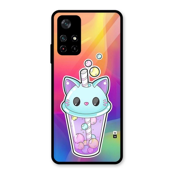 Cat Drink Glass Back Case for Poco M4 Pro 5G