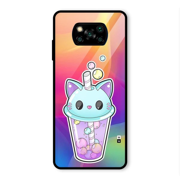 Cat Drink Glass Back Case for Poco X3 Pro