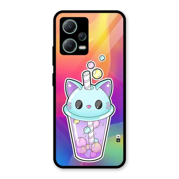 Cat Drink Glass Back Case for Poco X5