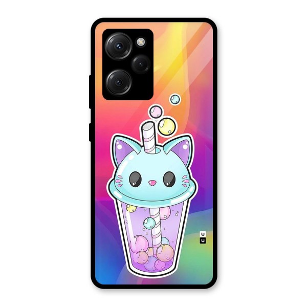 Cat Drink Glass Back Case for Poco X5 Pro