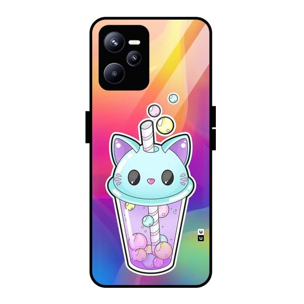 Cat Drink Glass Back Case for Realme C35