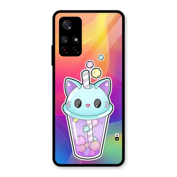 Cat Drink Glass Back Case for Redmi Note 11T 5G