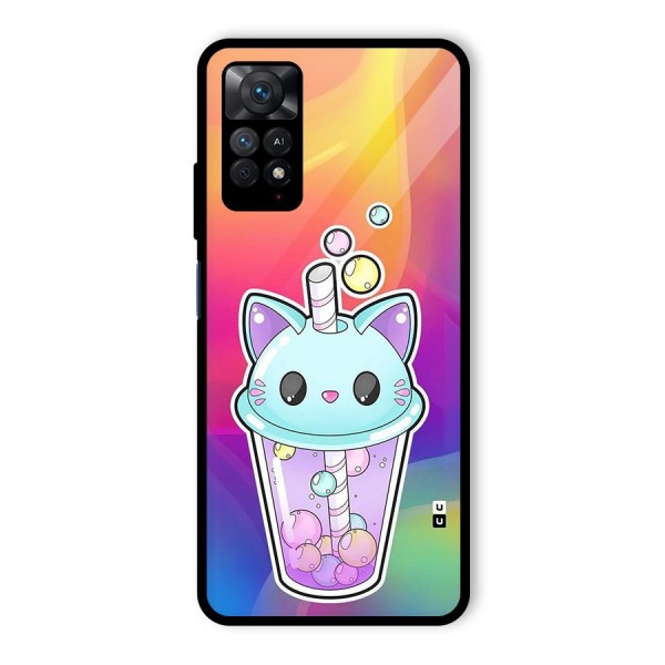 Cat Drink Glass Back Case for Redmi Note 11 Pro