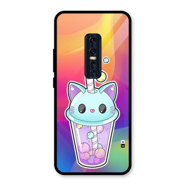 Cat Drink Glass Back Case for Vivo V17 Pro