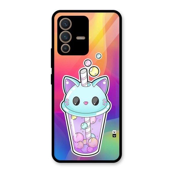 Cat Drink Glass Back Case for Vivo V23 5G