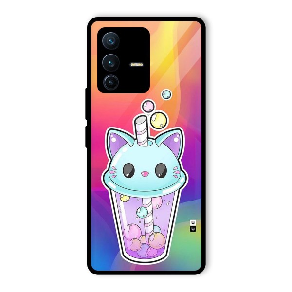 Cat Drink Glass Back Case for Vivo V23 Pro