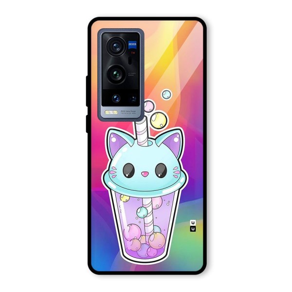 Cat Drink Glass Back Case for Vivo X60 Pro Plus