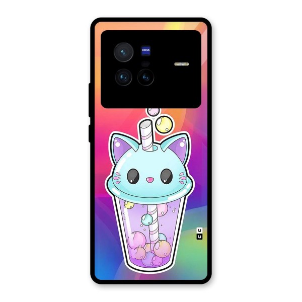 Cat Drink Glass Back Case for Vivo X80