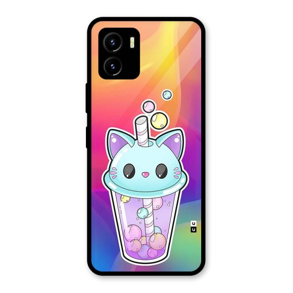 Cat Drink Glass Back Case for Vivo Y15s