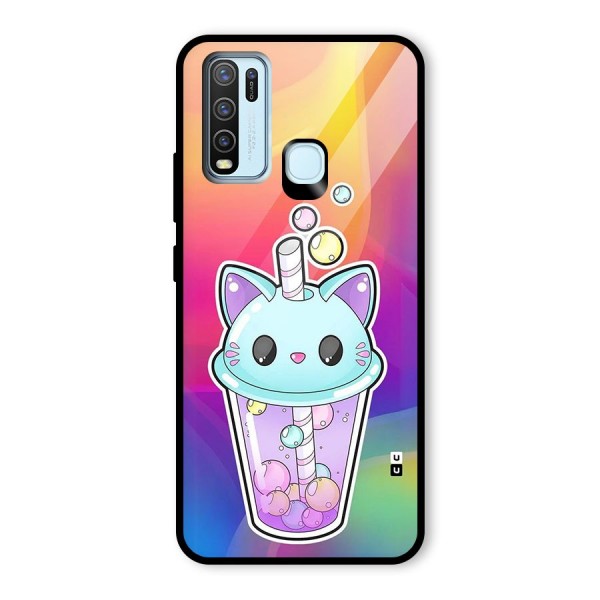 Cat Drink Glass Back Case for Vivo Y30