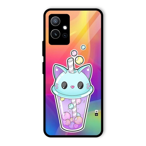 Cat Drink Glass Back Case for Vivo Y75 5G