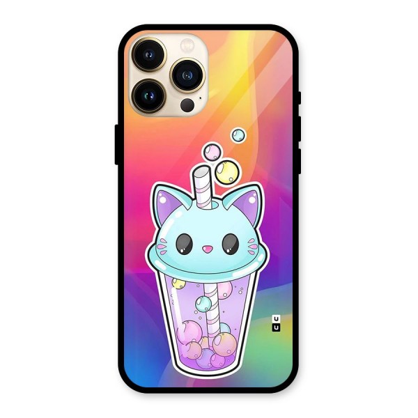 Cat Drink Glass Back Case for iPhone 13 Pro Max