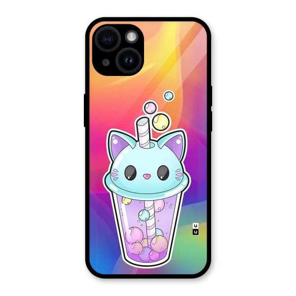 Cat Drink Glass Back Case for iPhone 14